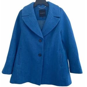 Talbots Diamond Wool Pleated Back Peacock